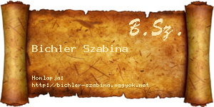 Bichler Szabina névjegykártya